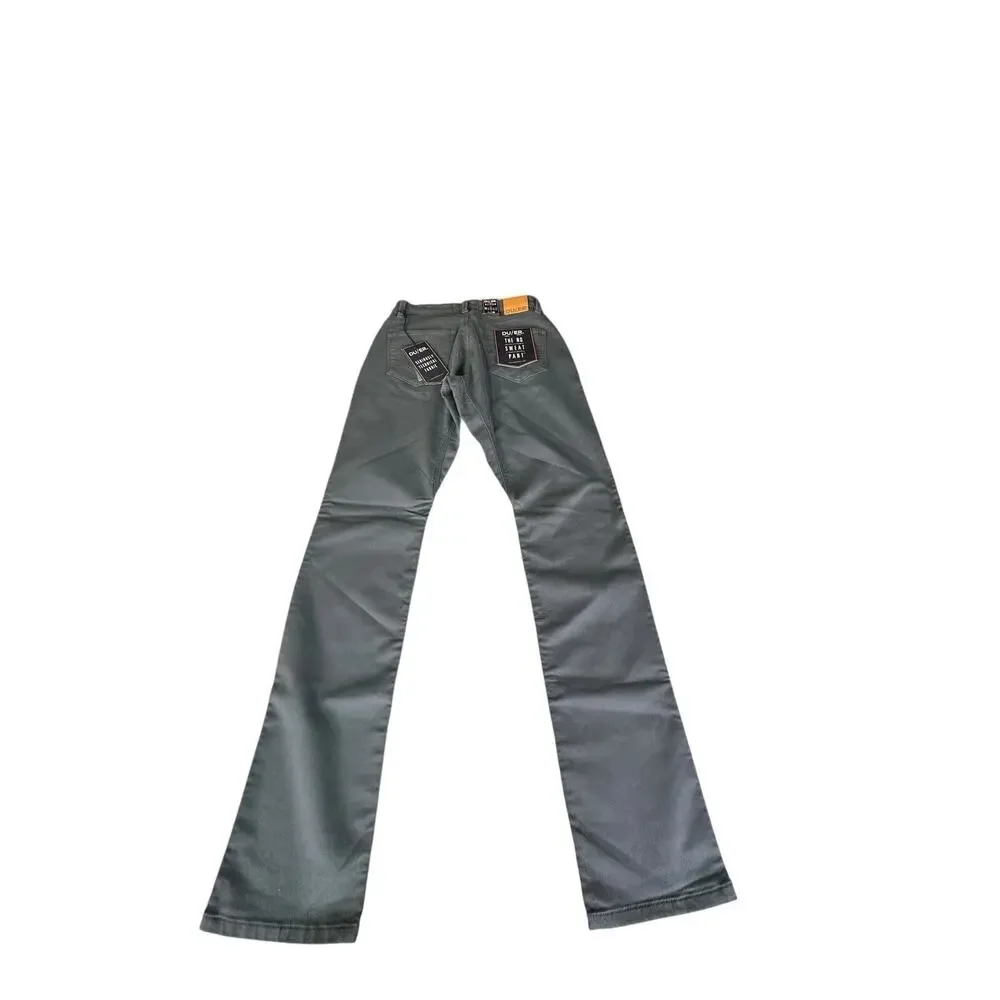Duer Du/er No Sweat Pants MENS 28x34 In Gull Relaxed Taper N2X Stretch NWT